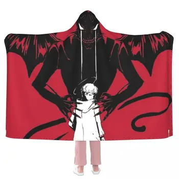 Аниме-одеяло Devilman Crybaby, манга akira fudo, графическое дорожное Мягкое одеяло с капюшоном, Модное Пушистое флисовое покрывало на кровать