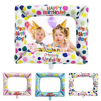 День рождения фотостудии фольги воздушные шары с Днем Рождения воздушный шар, фоторамка фото реквизит день рождения украшения надувные игрушки