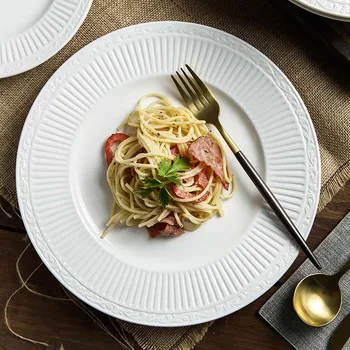 Домашняя тарелка для соломенной шляпы в европейском стиле простая тарелка для западной еды тарелка для пасты глубокая тарелка ресторанная тарелка для стейка тарелка для салата блюдо