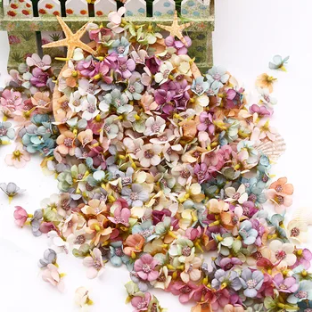 50ШТ Многоцветная головка цветка Маргаритки Мини-Шелковый Искусственный цветок для свадьбы, Помолвки, домашнего декора, головной убор с гирляндой 
