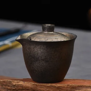 Японские Керамические Чайники с Фильтром Creative Gaiwan Vintage Office Tea Cup Китайская Керамика Kung Fu Kette Tea Pot Посуда для Напитков