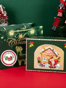 Рождественские наклейки Санта-Клауса Круглый круг Наклейки Санта-Клауса Пакет конфет Подарочная бумага Для рождественской вечеринки Украшения