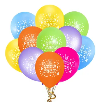 10 шт./компл. 12-дюймовый Выпускной латексный шар с рисунком Удачи, напечатанный воздушный шар для выпускной вечеринки по переезду, Украшение с наилучшими пожеланиями