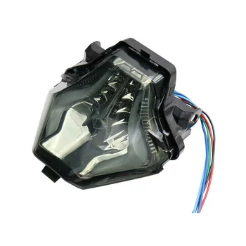 Светодиодный задний фонарь 12V для мотоцикла, внедорожника, трехцветный стоп-сигнал, универсальный указатель поворота, 10 Вт Красный + белый свет