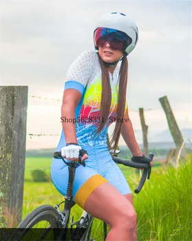 Профессиональные женские комплекты из джерси для триатлона и велоспорта Skinsuit Maillot Ropa Ciclismo, Женская велосипедная одежда, комбинезон