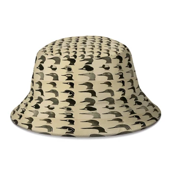 Винтажная широкополая шляпа с утиными головами для женщин, мужчин, студентов, Складные Рыбацкие шляпы-бобы, Панама, Кепка, Уличная одежда