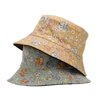 Маленькая шляпа рыбака с цветочным принтом, японский хип-хоп тренд, цветок, Двусторонняя шляпа для бассейна, шляпа от солнца, шляпа от солнца, шляпа для путешествий, шляпа