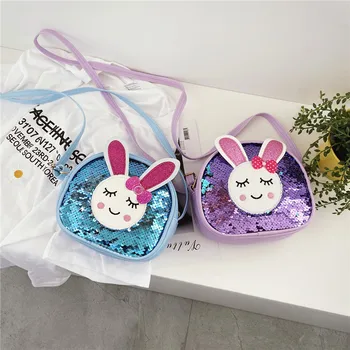 Милая детская сумка-мессенджер с кроликом, маленькие сумки на плечо с кроликом для маленьких девочек, милые детские мини-аксессуары, кошелек для монет, сумочка