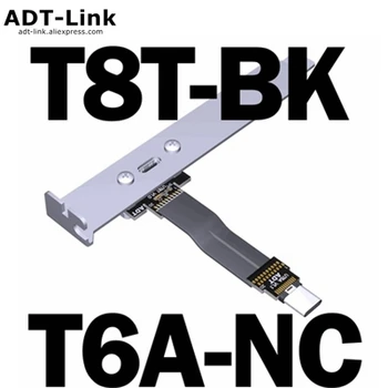 USB3.2 Разъем USB-C с плоским креплением к гнезду USB-C под прямым углом Без кабеля IC E-mark с кронштейном PCI