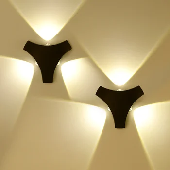 Светодиодное современное простое творческое инженерное освещение отеля triangle hotel на открытом воздухе настенные светильники для лестничных маршей в гостиной