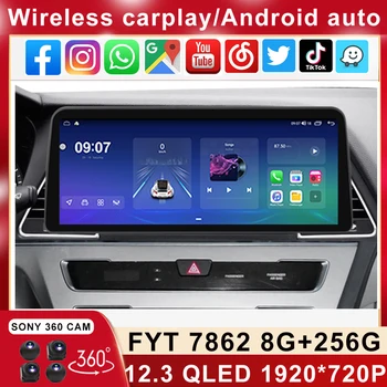 12,3-Дюймовый Экран Для Hyundai Sonata 9 Sonata 9 2015 2016 2017 2018 Android Автомобильный Стерео Мультимедийный Видеоплеер Головное Устройство Carplay