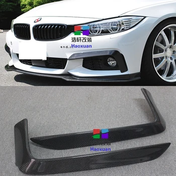 F32 F33 F36 M-Sport Carbon Fiber Auto Накладка Сплиттера Передней губы Автомобиля для BMW 420i 425i 430i 440i M-Tech 2014 2015 2016
