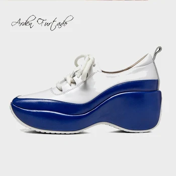 Новая модная женская обувь Arden Furtado на платформе, спортивная обувь с квадратным носком, лоферы для отдыха из натуральной кожи для взрослых