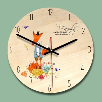 M.Сверкающие деревянные настенные часы европейского дизайна, 11-дюймовые большие круглые мультяшные часы из липы, креативные часы для детской спальни