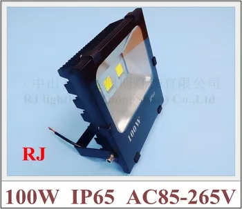 новый радиатор светодиодный прожектор 100 Вт (2*50 Вт) COB прожектор AC85-265V 10000lm IP65 CE Закаленное стекло алюминий новый стиль