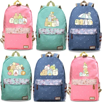 Мультфильм Сумикко Гураши Школьные рюкзаки Школьная сумка для девочек Кавайный рюкзак Студенческая сумка для книг Красивый рюкзак для путешествий Mochilas