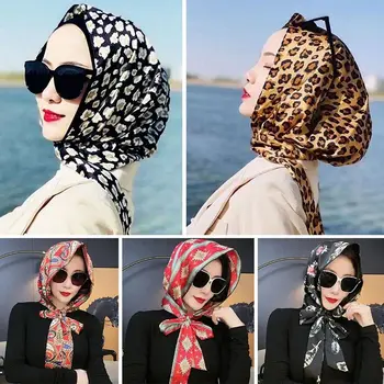 Имитация Шелковой мусульманской шляпы Баотоу, шарфа, Модной солнцезащитной шапочки-тюрбана, мягкой женской шапочки-Хиджаба, Платка, исламской шляпы