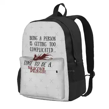 Быть личностью становится слишком сложно...Дракон!! Рюкзак для школьника, сумка для ноутбука, дорожная сумка Dragon Pop Culture